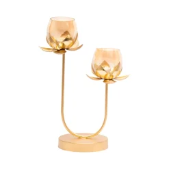 2 Lotus Mercury Votive Candle Holder for Table