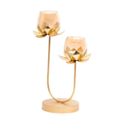 2 Lotus Mercury Votive Candle Holder for Table