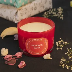 3 Wick Saffron Rose Candle 250G