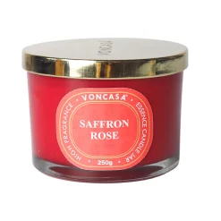 3 Wick Saffron Rose Candle 250G
