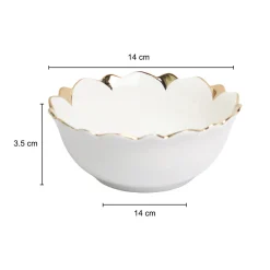 Antique Off White Ceramic Serving Dish - 15 x 15 x 6CM