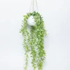 Artificial Greenery Hanging Plant With White Pot - For Wall Décor