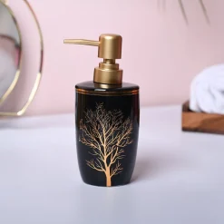 Artistic Black Ceramic Soap Dispenser