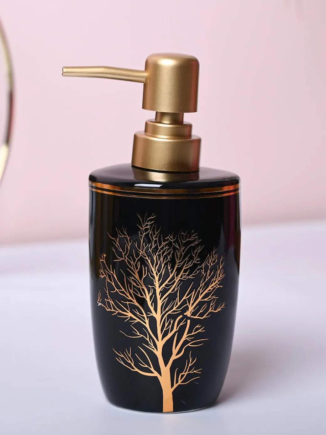 Artistic Black Ceramic Soap Dispenser