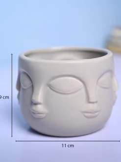 Artistic Grey Ceramic Vase