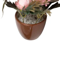 Baby Pink Roses Artificial Flower Vase For Home Decor