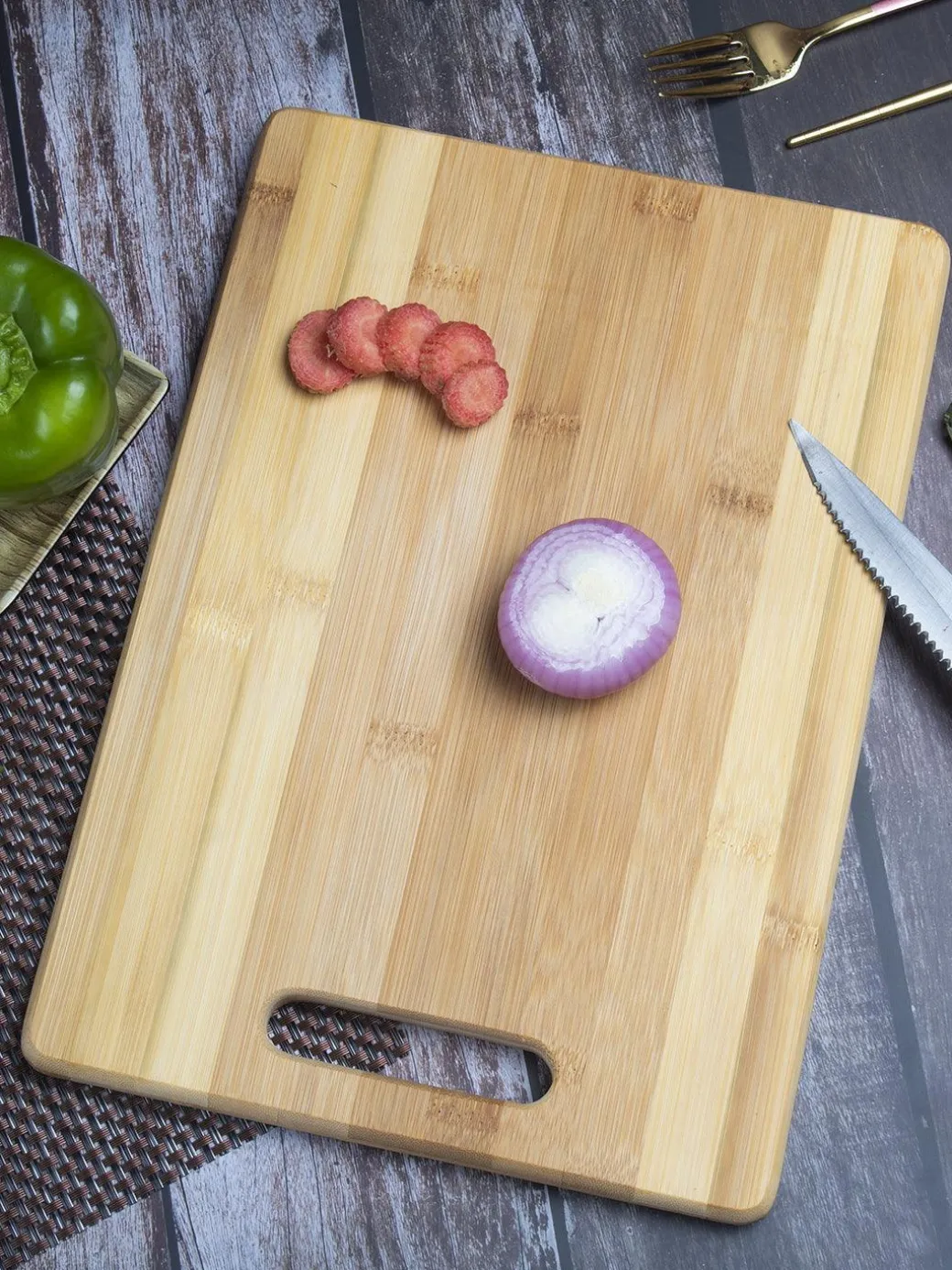 Bamboo, Chopping Board, Plain, Wooden : Finish, Multicolor