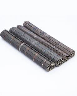 Bamboo Placemats, for Dining Table, Green Colour, Wood, Set of 4