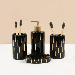 Bathroom Set Of 4 (Black)