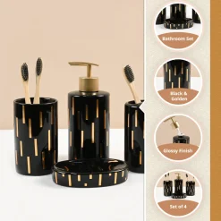 Bathroom Set Of 4 (Black)