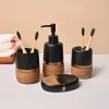 Bathroom Set (Set of 4) – Golden & Black