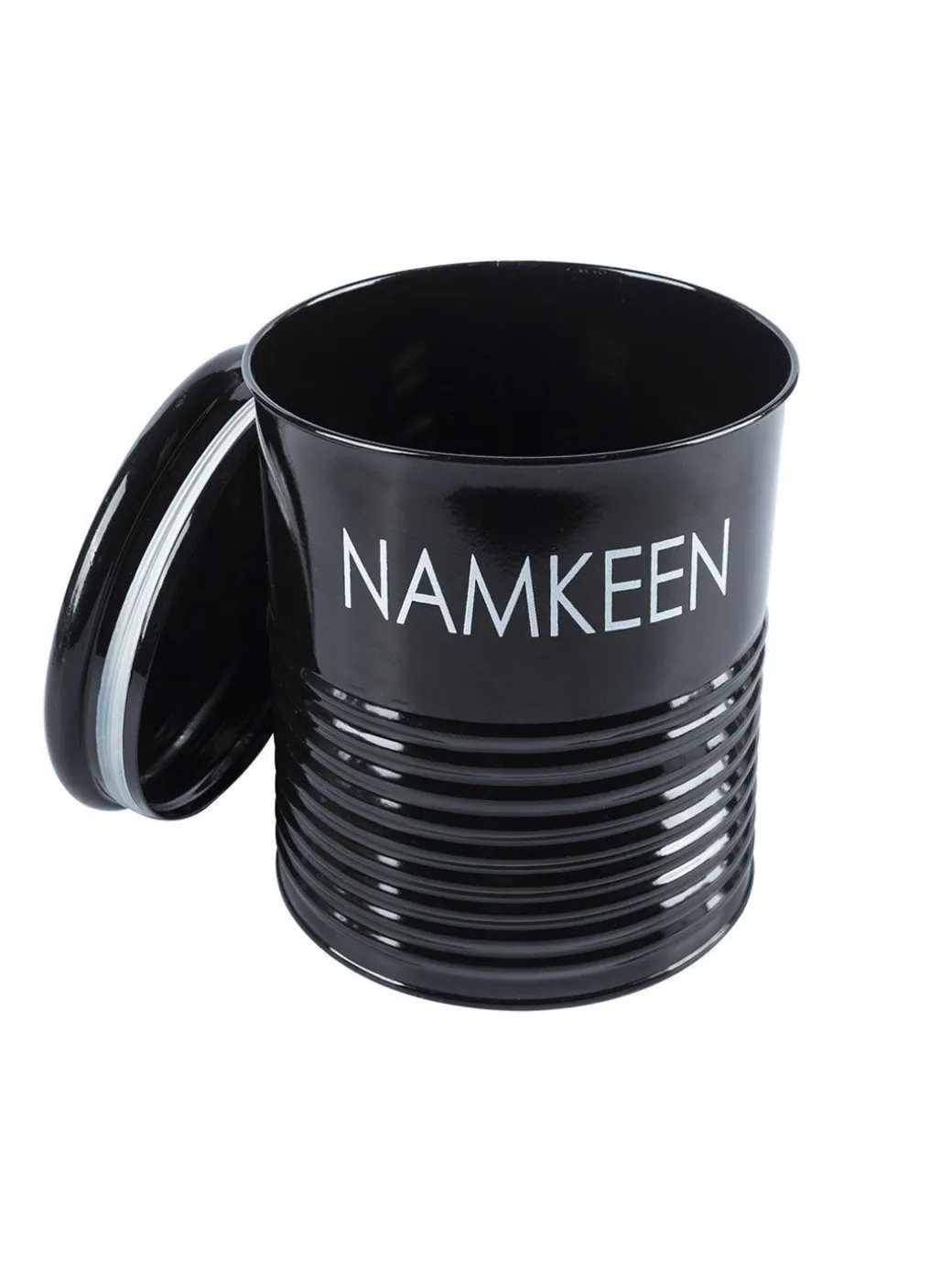 Biscuits & Namkeen Jar Set Of 2 ( Black, Each 1700 Ml )