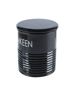 Biscuits & Namkeen Jar Set Of 2 ( Black, Each 1700 Ml )
