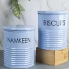 Biscuits & Namkeen Jar Set Of 2 ( Light Blue, Each 1700 Ml )