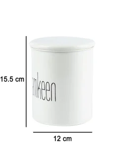 Biscuits & Namkeen Set Of 2 ( White, Each 1700 Ml )