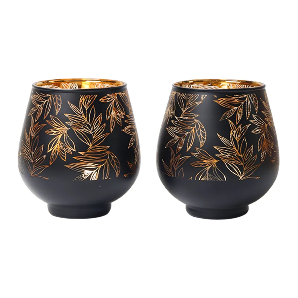 Black + Golden T-Lite Holders