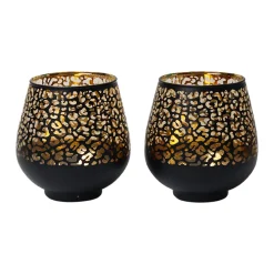 Black + Golden T-Lite Holders