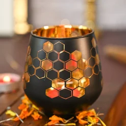 Black + Golden T-Lite Holders