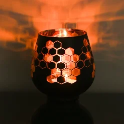 Black + Golden T-Lite Holders