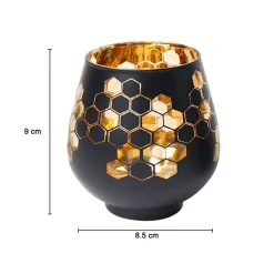 Black + Golden T-Lite Holders