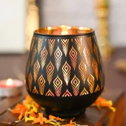 Black + Golden T-Lite Holders