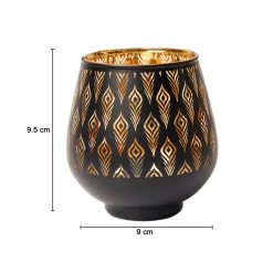 Black + Golden T-Lite Holders