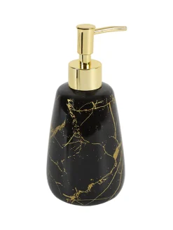Black Ceramic Bathroom Set Of 4 - Stone Finish, Bath Accessories