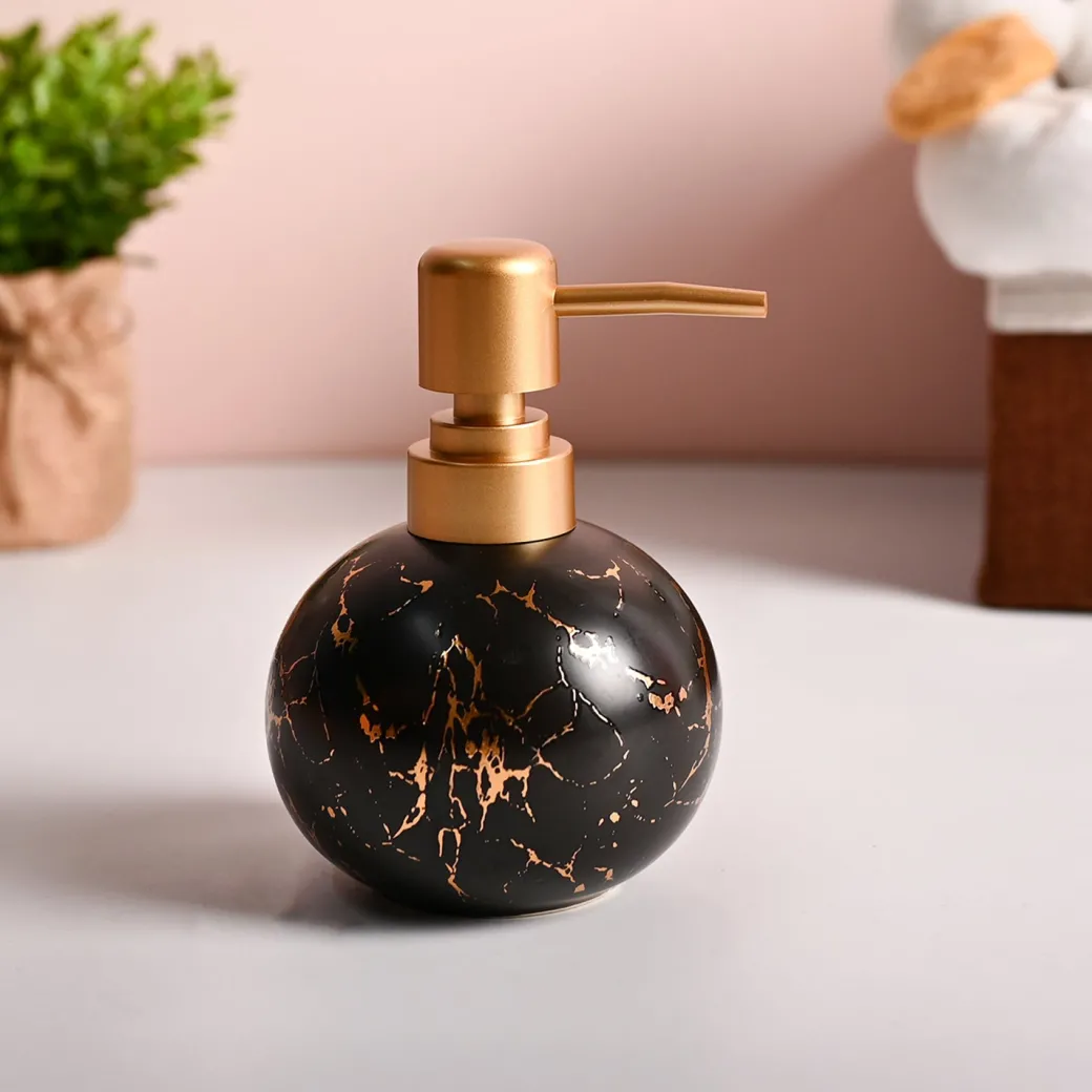 Black Ceramic Soap Dispenser