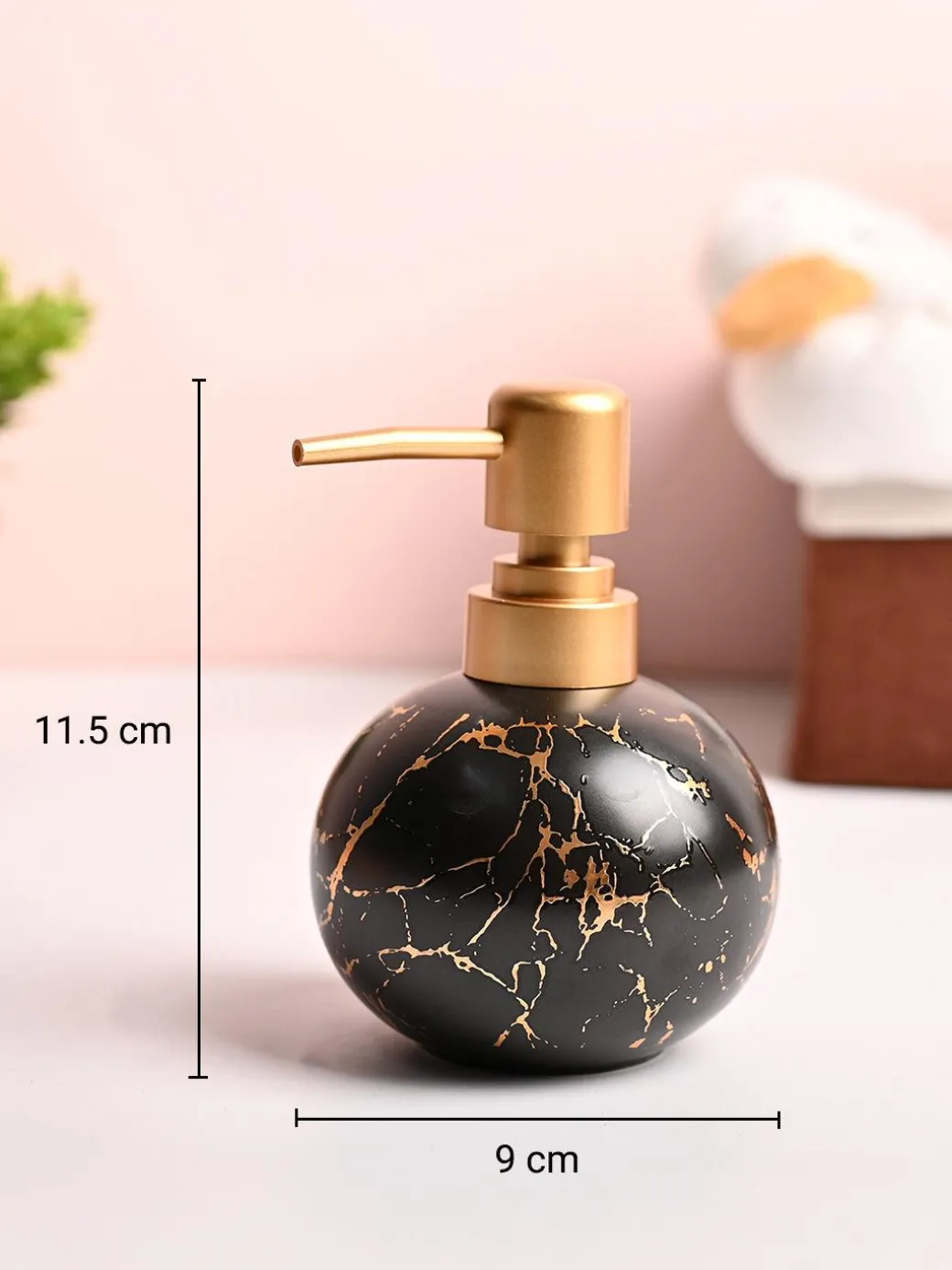 Black Ceramic Soap Dispenser