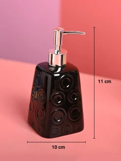 Black Ceramic Soap Dispenser 400 Ml - Set Of 4