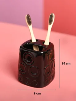 Black Ceramic Soap Dispenser 400 Ml - Set Of 4