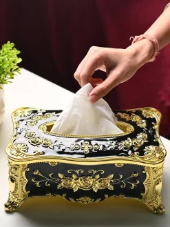 Black Chic Tissue Box - Rectangle Shape