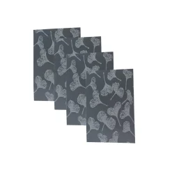 Black Floral Pattern - Placemat Mat Set Of 4