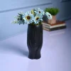 Black Glossy Ceramic Vase - Modern Artistry