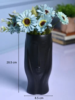 Black Glossy Ceramic Vase - Modern Artistry