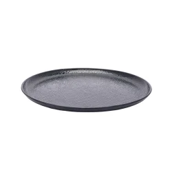 Black Melamine Dinner Set Of 18 Pcs - 6 Full & 6 Quarter Plates + 6 Bowls