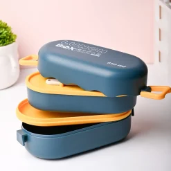 Blue Lunch Box with Spoon (850ml)