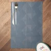 Blue Tringle Pattern - Placemat Mat Set Of 4