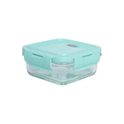 Borosilicate Food Containers (Pack of 2 - 340ml & 570ml) Green Lid