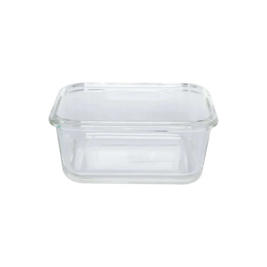Borosilicate Food Containers (Pack of 2 - 340ml & 570ml) Green Lid