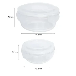 Borosilicate Food Containers (Pack of 2 - 400ml & 620ml)