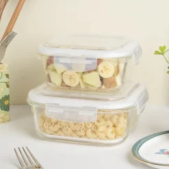 Borosilicate Food Containers (Pack of 2 - 800ml & 1200ml)