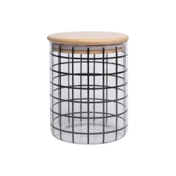Borosilicate Glass Jar - 700Ml, Square Prints