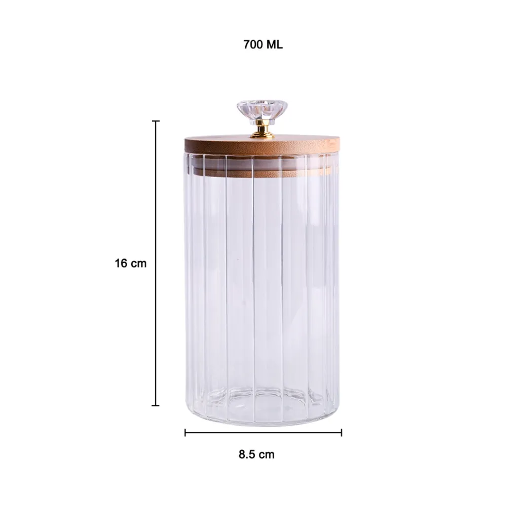 Borosilicate Glass Jar - 700Ml, Glass Texture