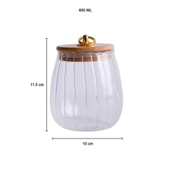 Borosilicate Glass Storage Jar - 650Ml, Glass Texture