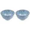 Bowls, Glossy Finish, Royal Blue, Ceramic, Set of 2, 300 mL
