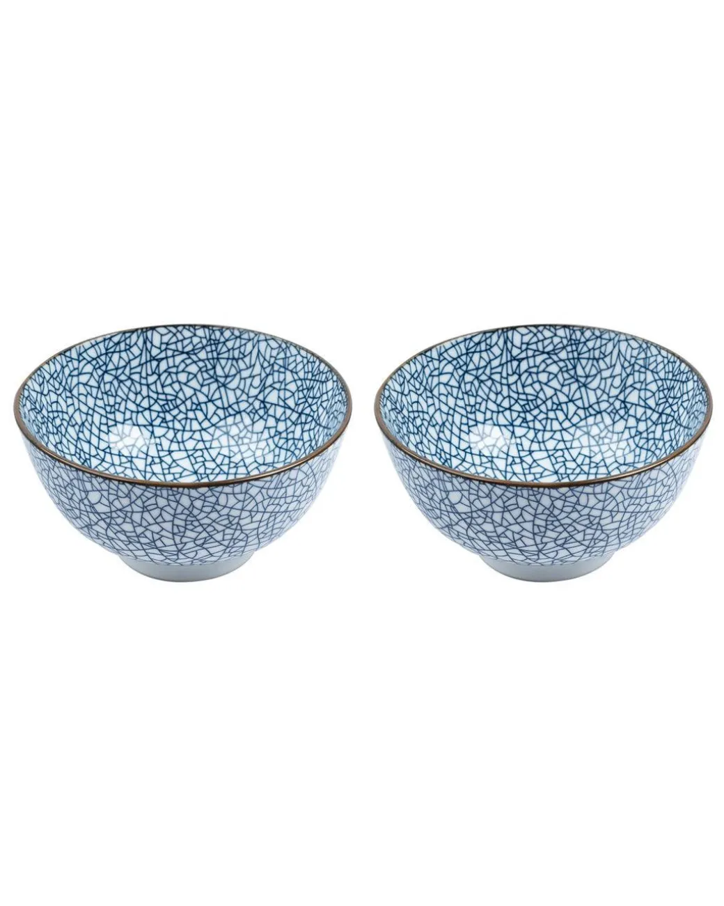 Bowls, Glossy Finish, Royal Blue, Ceramic, Set of 2, 300 mL