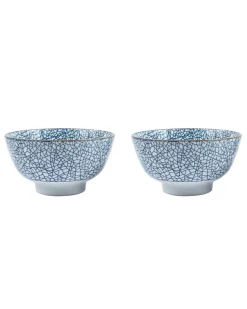 Bowls, Glossy Finish, Royal Blue, Ceramic, Set of 2, 300 mL