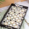 Brown Rectangular Tray with Handle - Market99