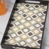 Brown Rectangular Tray with handle - Market99